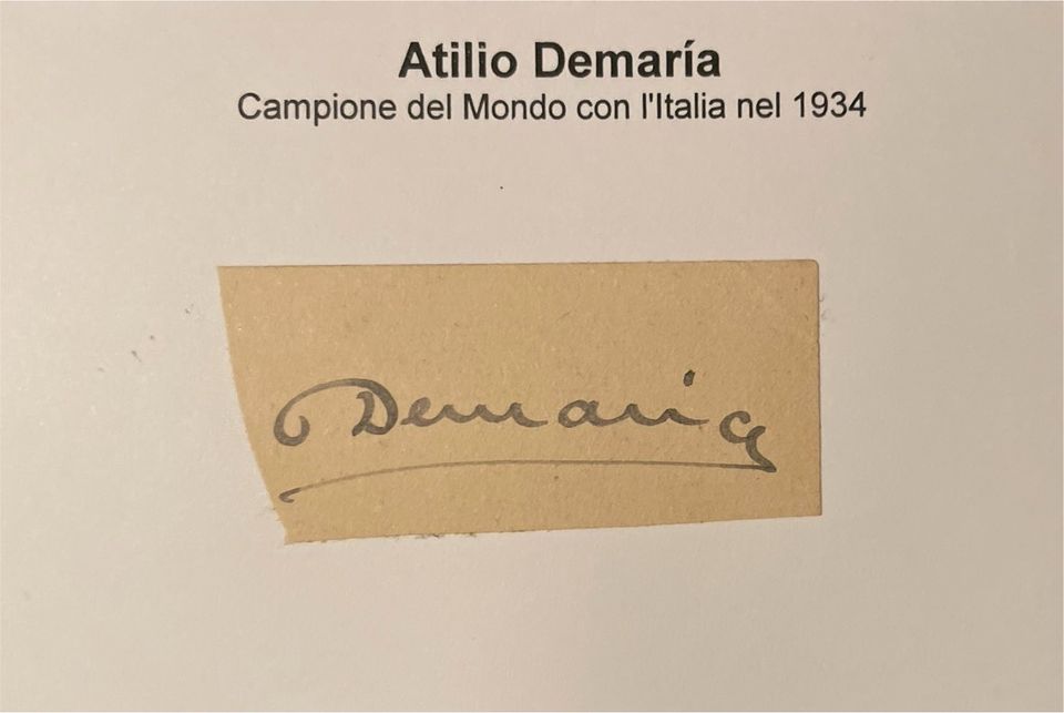 Attilio Demaria (1909-1990) Original Autogramm - Italien WM 1934 in Duisburg