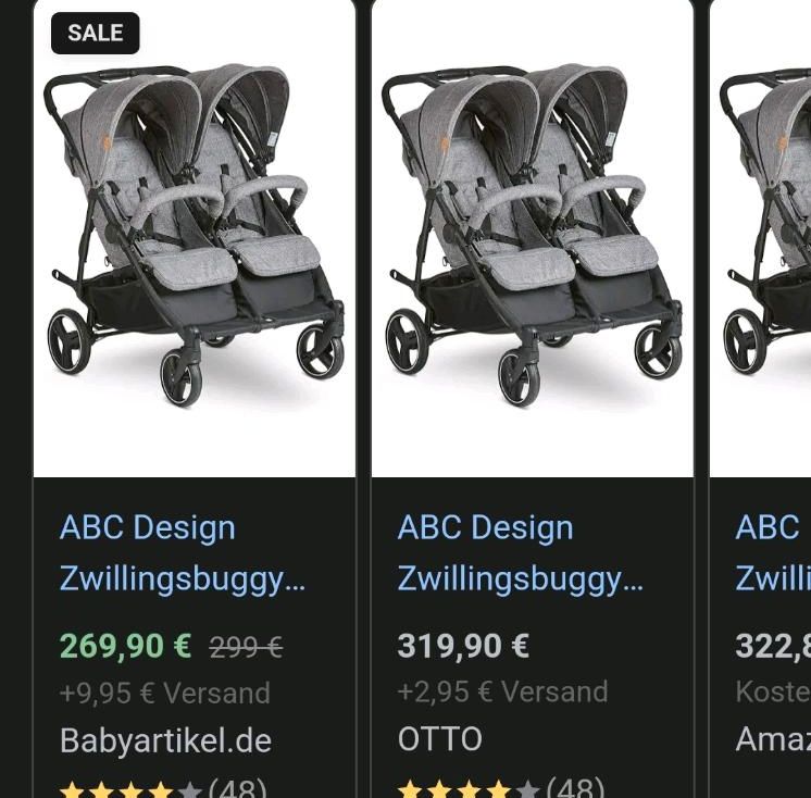 Abc twin Geschwisterwagen zwillingswagen buggy Kinderwagen joie in Hamburg