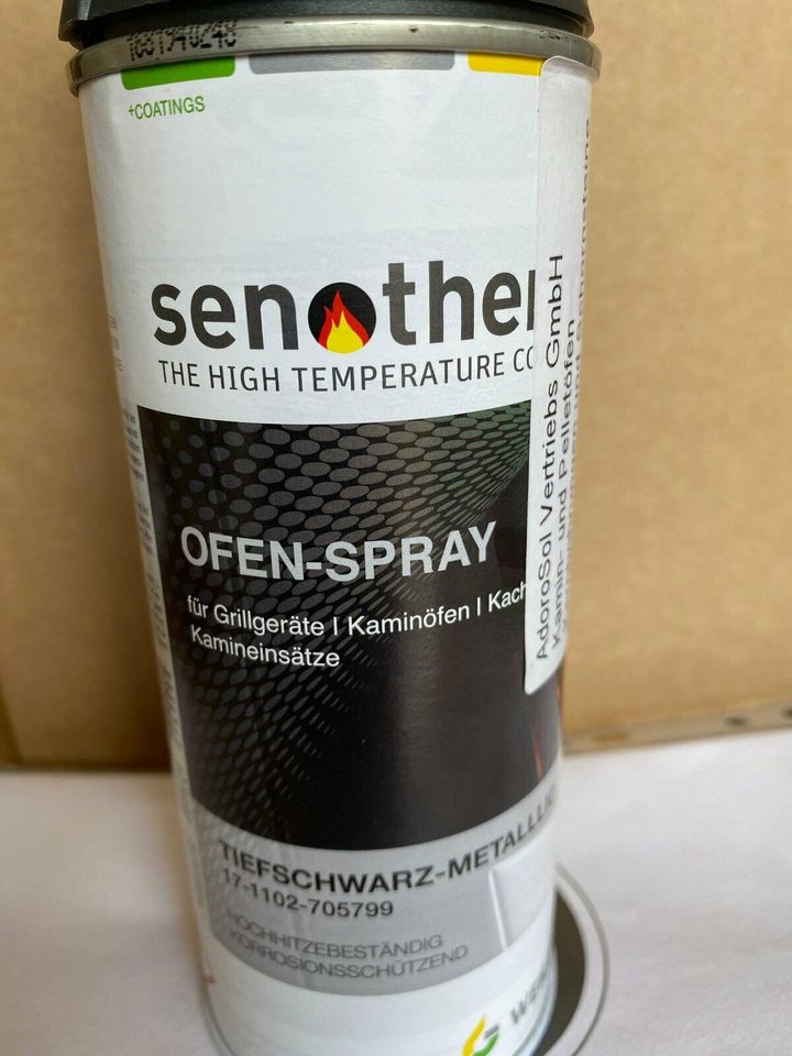 Sprühdose Ofenlack Senotherm tiefschwarz - metallic in Wiehl