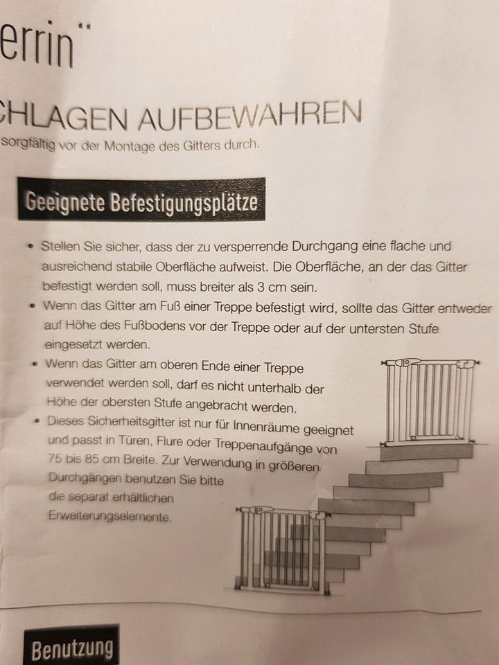 Tür- und Treppengitter "Berrin" zum klemmen, 75 - 85 cm in Finnentrop