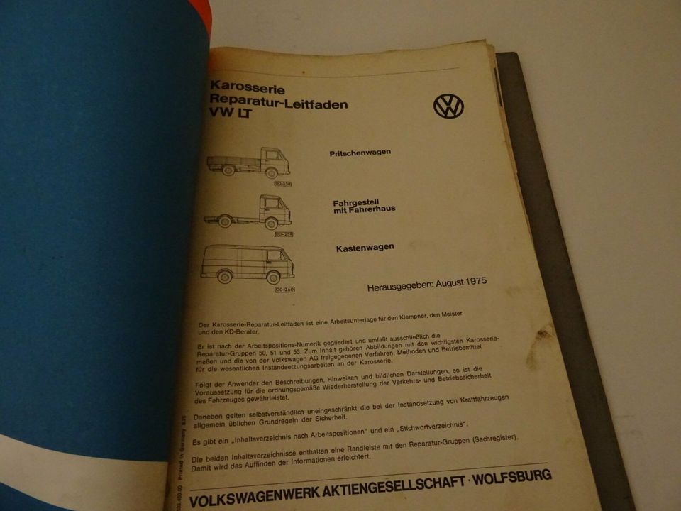 VW LT Reparaturleitfaden Karosserie Original VW Werkstattbuch in Waldbrunn