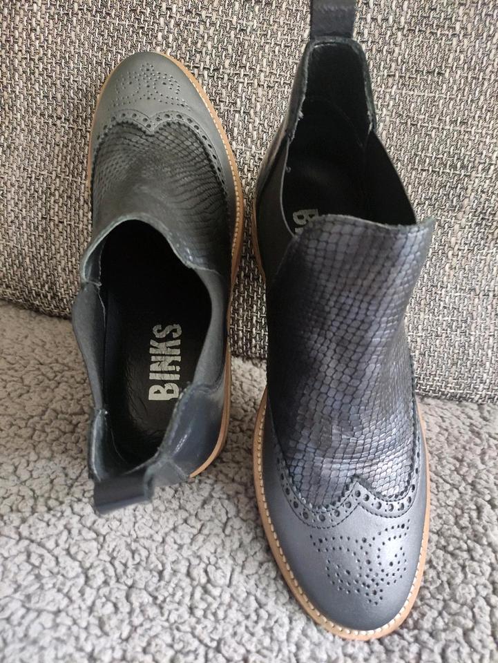 BINKS Shoes blau Croco-Optik hoche Schuh Damen Gr.39 in Hagen