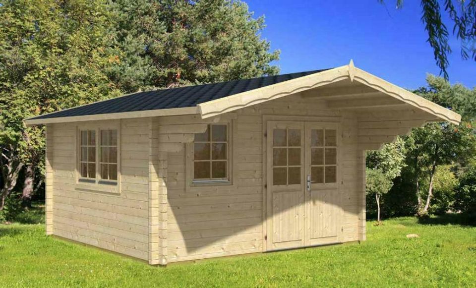 Gartenhaus Blockhaus Gerätehaus Holz 580x390cm, 40 mm, 4039212 in Versmold