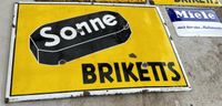 Emailleschild Emaille Schild Blechschild Sonne Briketts XXL Thüringen - Apolda Vorschau