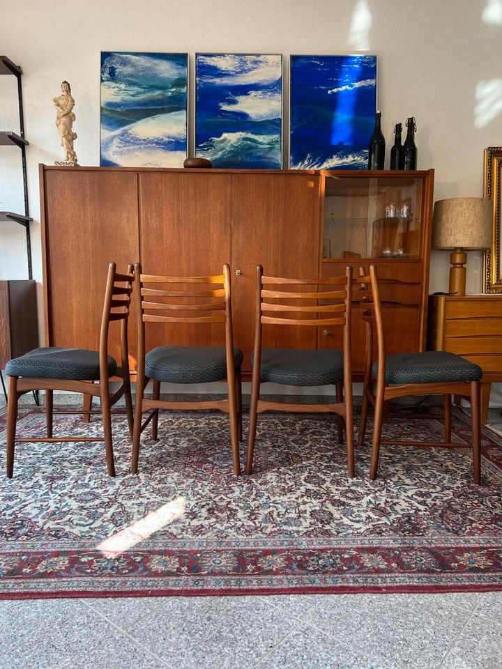 Mid Century Wilkhahn Teak Stühle 1960 Danish Design in Schorndorf