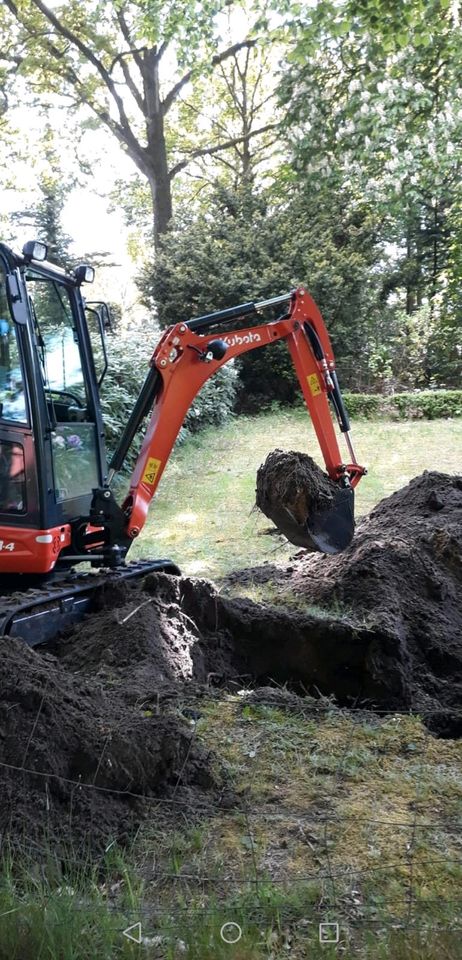 Minibagger Kubota mieten leihen Mietpark Westerstede in Westerstede