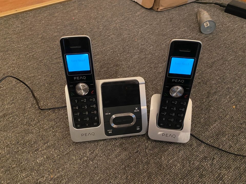 PEAQ digital Telefon Anlage mit Anrufbeantworter Set 2Stück in Leipzig