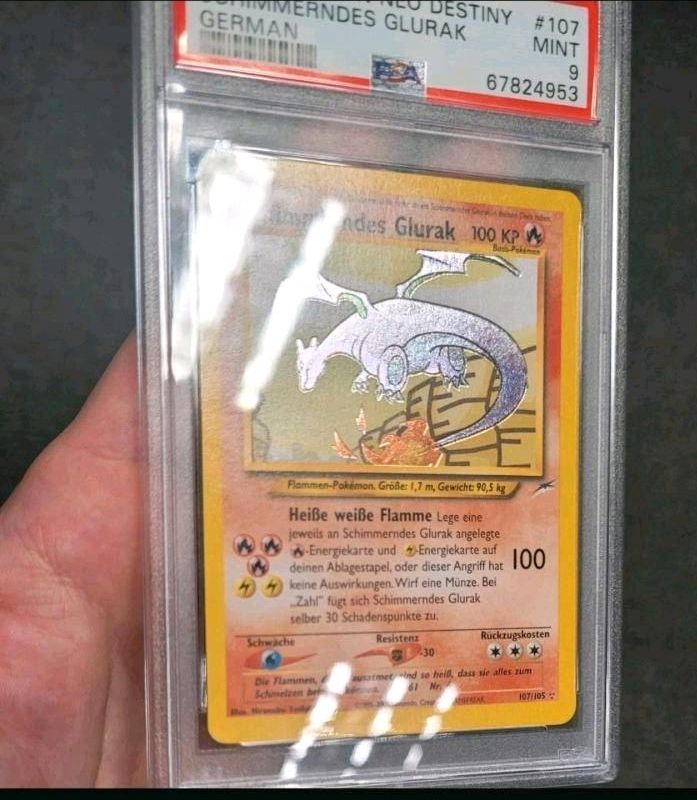 Pokemon Karte Schimmerndes Glurak PSA 9 POP4 Ebay Auktion! in Essen