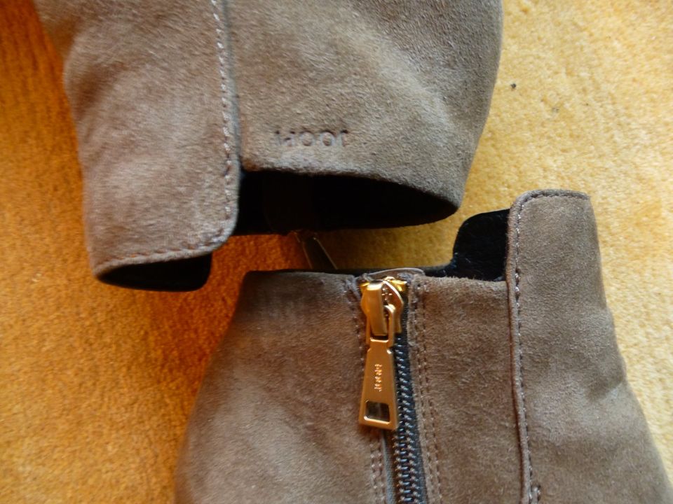 Joop Stiefeletten Viola Ankle Boots Velour Leder 37 khaki Stiefel in Guldental