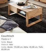 Couchtisch "Madera" 115x65x45 aus Retoure Normalpreis 364€ Brandenburg - Großbeeren Vorschau