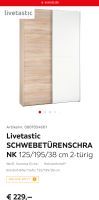 XXL Lutz Livetastic Schwebetürenschrank weiß/Sanoma Eiche Schwerin - Krebsförden Vorschau