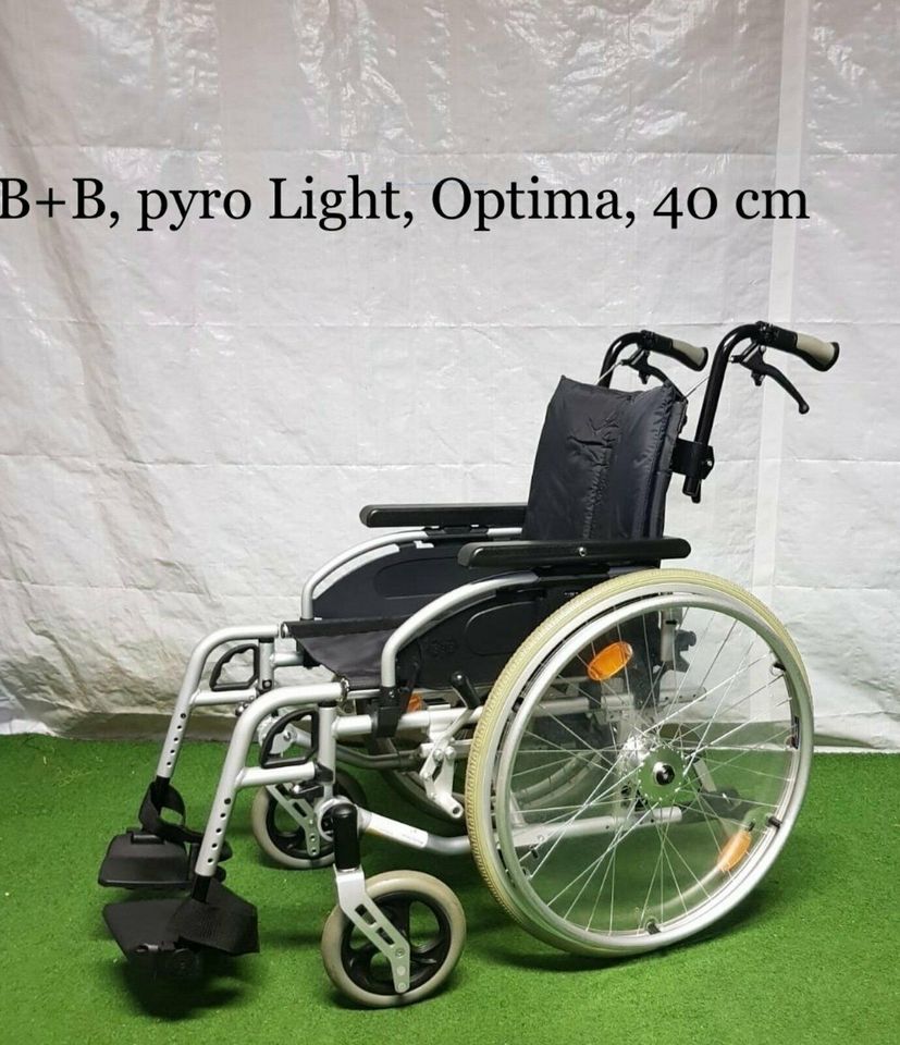 B+B Pyro Light Optima Rollstuhl Faltrollstuhl mit Garantie in Ravensburg