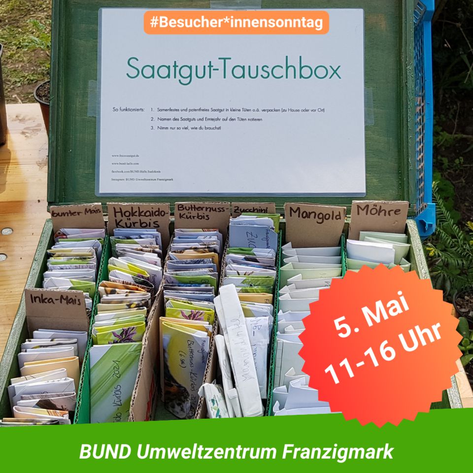 5.Mai: Besucher*innensonntag "Pflanzenmarkt & Saatgut-Tausch" in Petersberg (Saalekreis)