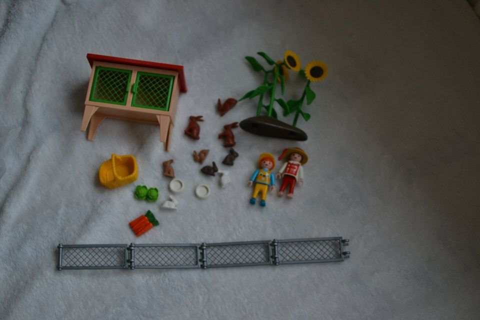 Playmobil Set - Hasenstall - Kinder - Hasen - Zaun in Lilienthal