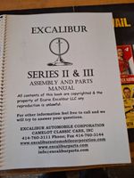 Excalibur Series S II& SIII Restaurationsbuch + Master Parts List Brandenburg - Sonnewalde Vorschau