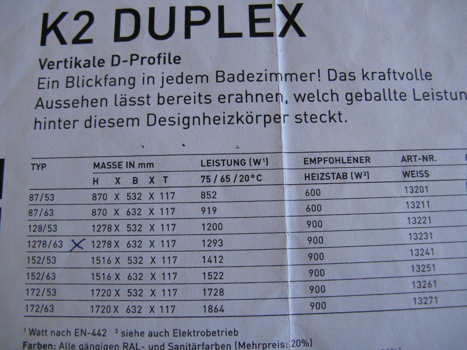 Badheizkörper Designheizkörper XIMAX 1278x632x117 in Holm
