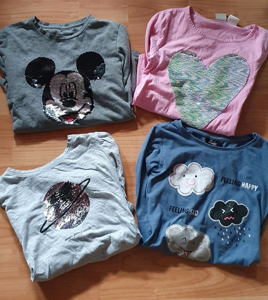 Shirt Glitzer Pullover Herz Micky Mouse in Leipzig