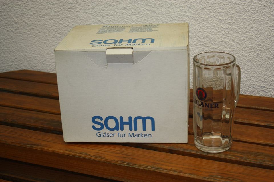 28 + 7 Bierkrüge Höpfner/Paulaner 0,5 Weizenbiergläser gratis in Bad Schönborn