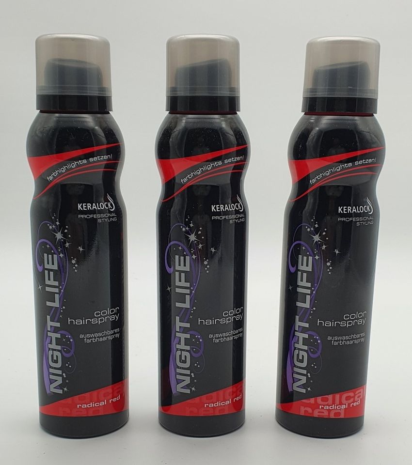 10x KERALOCK Night Life Color Hairspray radical red 10x150 ml in Blankenfelde