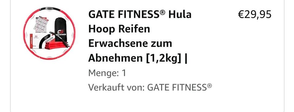 ⭐️ Gate Fitness Hula Hoop Reifen w. Neu! ⭐️ 1.2 kg ⭐️ in Konstanz