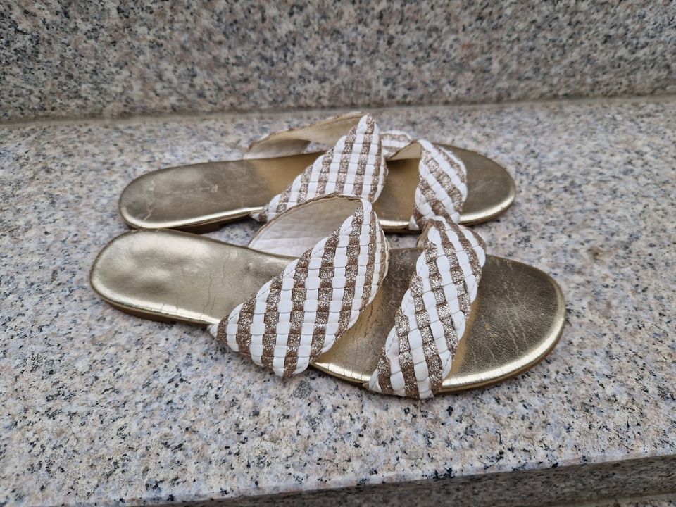 Damen Sandalen gold glitzer weiß Gr. 40 in Rheinland-Pfalz - Ludwigshafen |  eBay Kleinanzeigen ist jetzt Kleinanzeigen