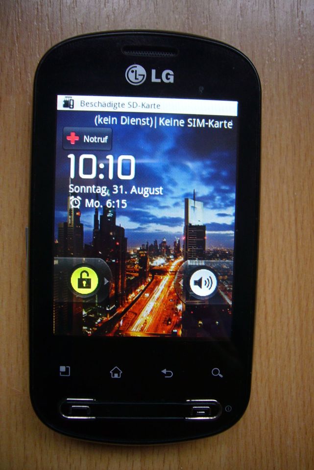 LG P350 Schwarz ohne Simlock, Andriod 2.2.1, Touchhandy, in Osnabrück