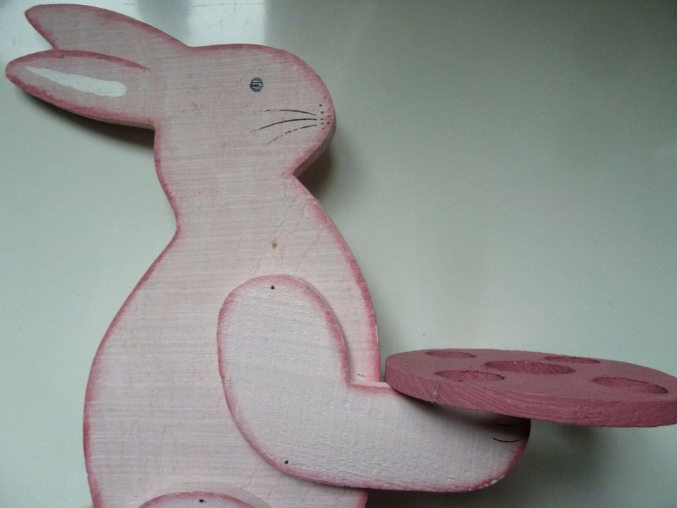 Großer Osterhase aus Holz Eier-Halter Deko Hase 37 cm hoch in Hamburg