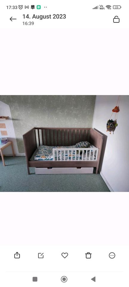 Sundvik Babybett graubraun in Leipzig