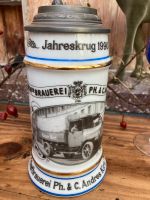 Jahreskrug 1990 Privatbrauerei Andres Kirn Zertifikat Bierkrug Zi Rheinland-Pfalz - Fischbach Vorschau