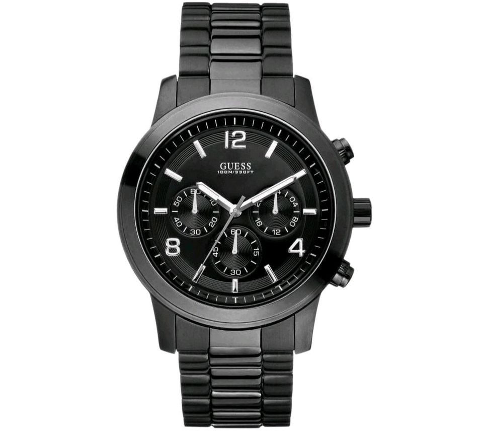 Guess Water Pro Chronograph schwarzes Zifferblatt Edelstahl Herre in Neustadt in Holstein