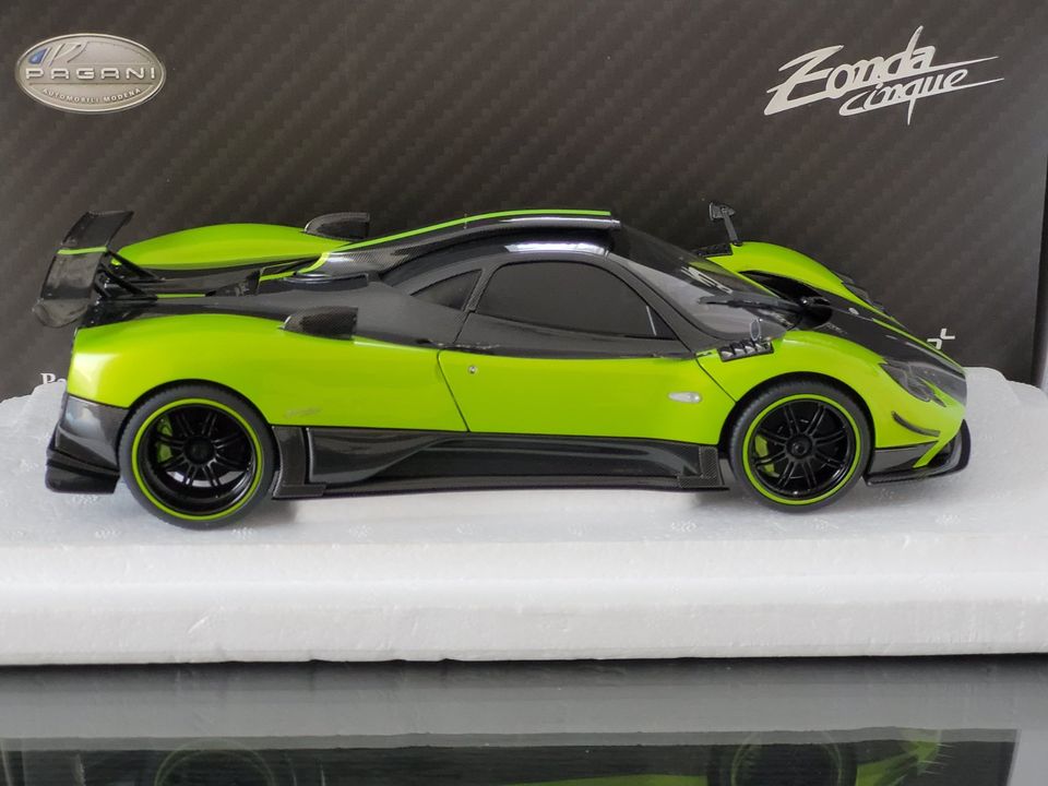 1:18 Pagani Zonda Cinque Coupe verde firenze carbon Almost Real in Katzenelnbogen