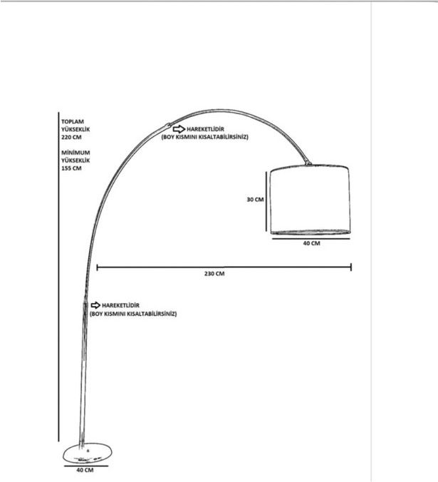 Bogenlampe Alfia 220 cm Stehlampe in Lohe-Föhrden