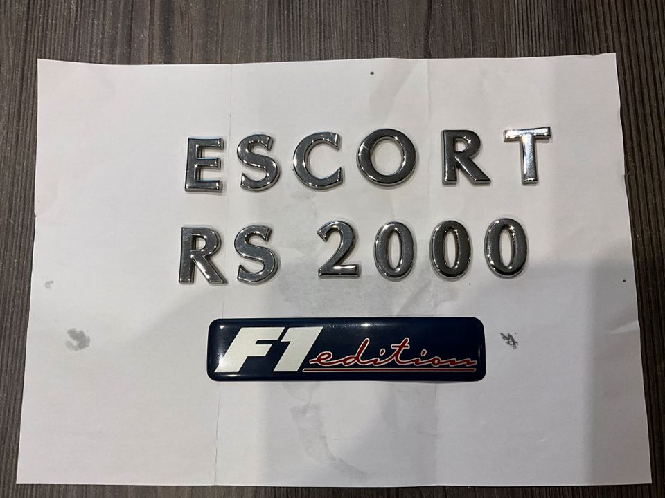 Escort RS 2000 F1 Edition original Schriftzug Heckklappe selten in Lauta