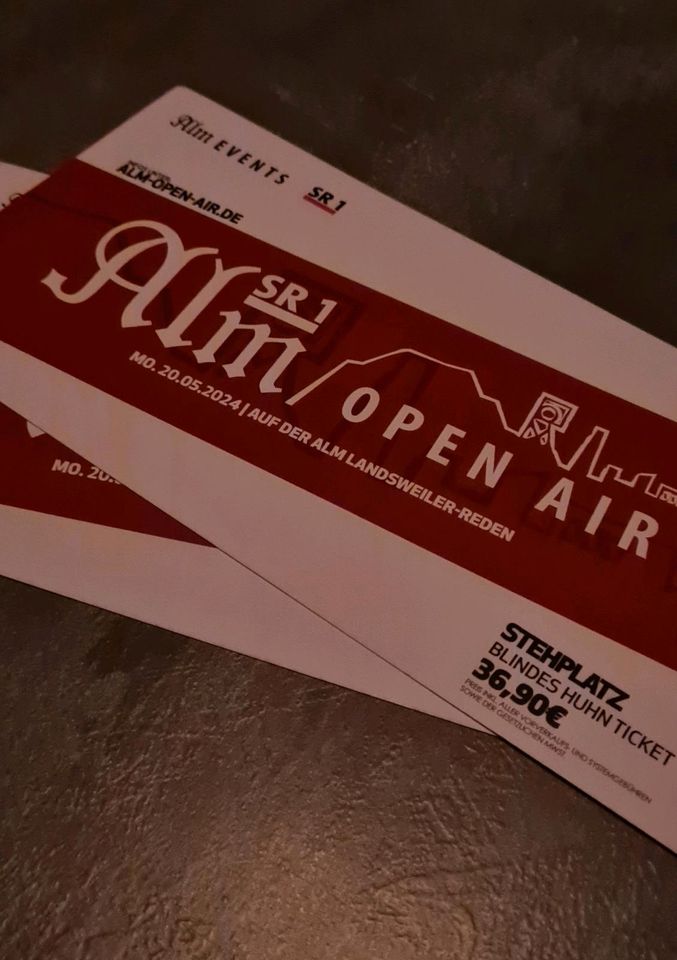 1 Tickets Alm Open Air 20.5.24 in St. Wendel