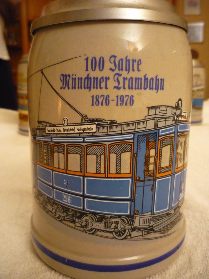 Bierkrüge Münchner Straßenbahn/Trambahn in Immenstadt