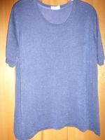 Ulla Popken blauer Pulli Kurzarm Größe 50 - 52 mit Glitzereffekt Bayern - Hof (Saale) Vorschau