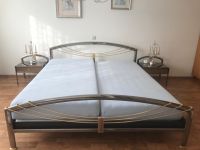 Designer Metall-Doppelbett + Lattenrost + Nachttische | 200 x 180 Bayern - Vierkirchen Vorschau