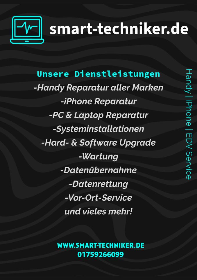 iPhone Laptop Notebook Handy PC Display Akku Reparatur Service in Hohenlinden