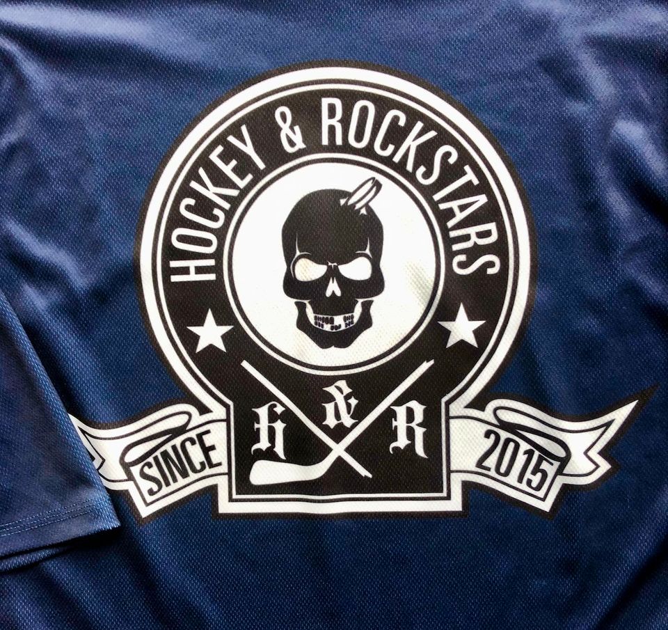 Eishockey Trikot HOCKEY & ROCKSTARS - blau - ohne Nummer in Ankum