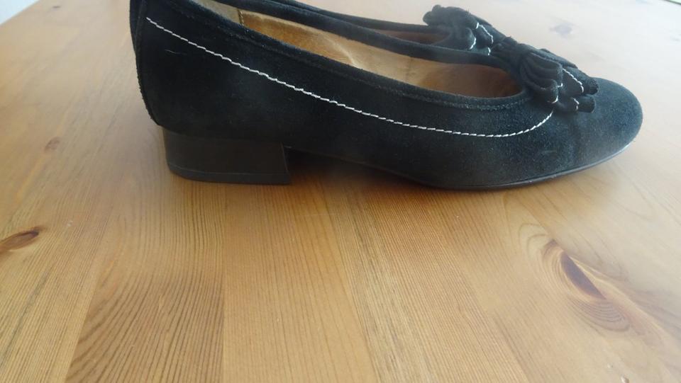 GERWINIA Wildlederpumps (HSE24), Gr. 38,5, schwarz, 2 cm Absatz in Ziepel