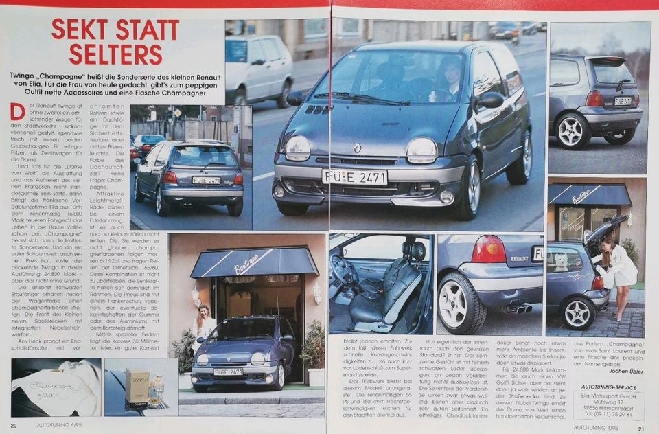 Renault Twingo 1 Berichte Tuning Umbauten 1,2 1,3 16V Elia in Hanau