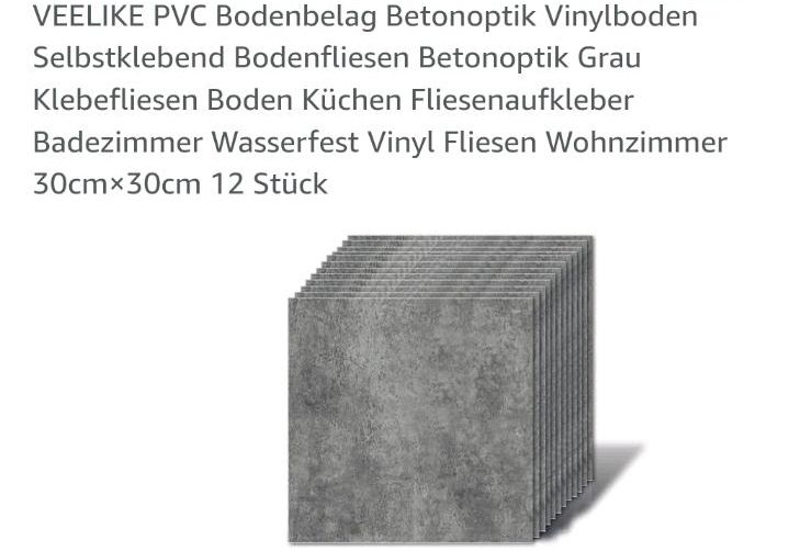 Bodenfliesen selbstklebend PVC bzw. Vinyl hochwertig Renovierung in Glückstadt