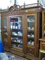 Französischer Glasschrank um 1900 Eiche Vitrine Niedersachsen - Aurich Vorschau