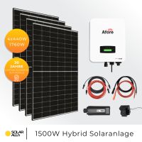 SOLAR ALLin 1760Wp/1500W Hybrid PV-Anlage Solaranlage mit 4x JA Solar Bifazial Module 10m DC-Verlängerungskabel Nordrhein-Westfalen - Würselen Vorschau