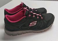 Skechers 38 Sneaker schwarz pink silber Leder Synthetik Hessen - Fuldabrück Vorschau