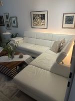 Couch / Sofa in Echtleder weiß Wandsbek - Hamburg Bramfeld Vorschau