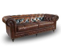 Chesterfield-Sofa Union Jack 3-Sitzer Leder Vintage-Cigar Schleswig-Holstein - Heiligenstedten Vorschau