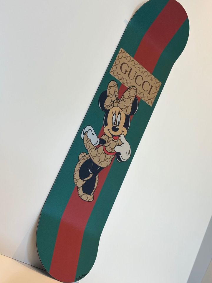 ✅ Rob VanMore - Skating by Gucci x Minnie / Alu, Pop Street Art, Skateboard, Deck, Wandbild, Kunst in Horstmar