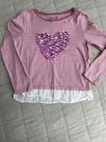 Mädchen Langarmshirt Sweatshirt Review Pailletten rosa Gr 116-122 Dortmund - Brünninghausen Vorschau