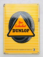 ‼️ EMAILSCHILD Dunlop Reifen Emailleschild um 1950 Saarland - Schiffweiler Vorschau